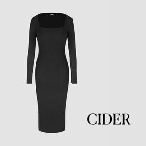 CIDER Ribbed Midi Dress